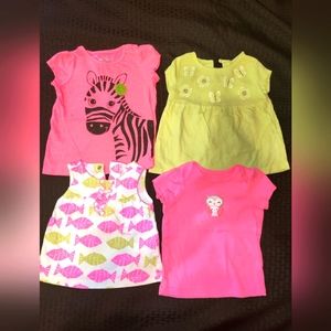 Bundle of 4 girl shirts, size 12m